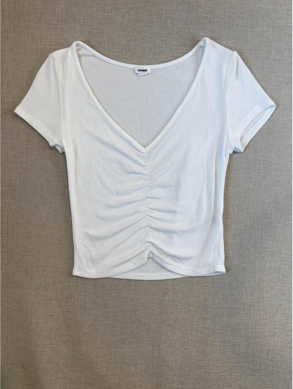 Garage White Cinched Top - XS